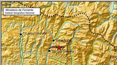 Navarra registra este jueves un terremoto de 2,7 grados con epicentro en Urzainqui