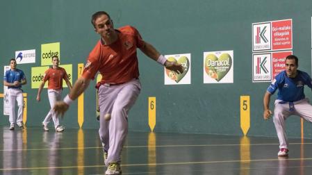 Imágenes del partido entre Olaizola-Albisu y Bengoetxea-Imaz del Parejas 2019