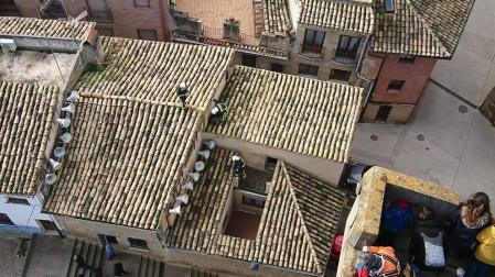 Susto en Olite tras incendiarse una chimenea