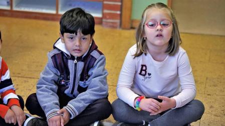 Alumnado del CP Azpilagaña