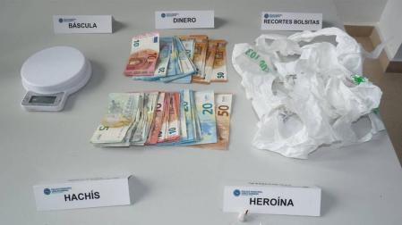 Desmantelado un punto de venta de heroína y hachís en la Txantrea