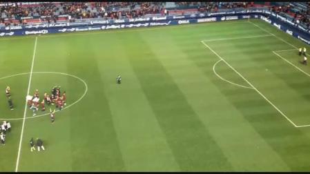 Celebración de Osasuna ante la afición
