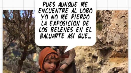 Las figuras de los belenes del Baluarte 'hablan' en Twitter
