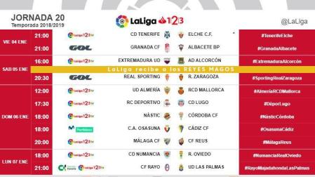 Osasuna recibirá al Cádiz el 6 de enero a las 18 horas