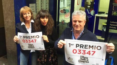 Fotos de Pamplona, Tudela y Fitero, donde ha dejado premios el sorteo de la Lotería de Navidad 2018 en Navarra.