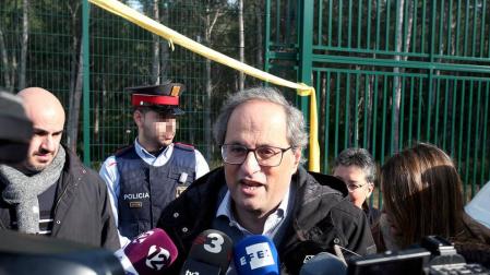 Torra, tras visitar a la expresidenta del Parlament, Carme Forcadell, en el Centro Penitenciario de Mas Enric.