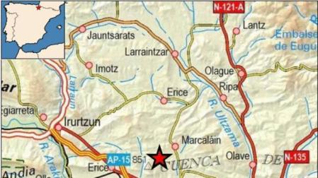 Registrado esta madrugada un terremoto de 2,2 grados con epicentro en Juslapeña