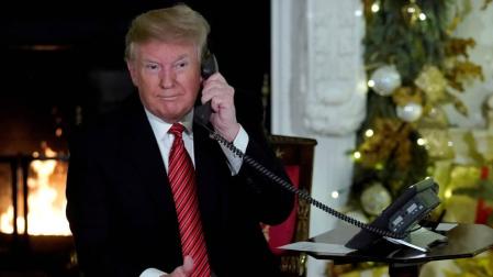 Donald Trump llamó a niños por Navidad desde la Casa Blanca.