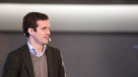El presidente del PP, Pablo Casado, presenta los candidatos del PP en Navarra.