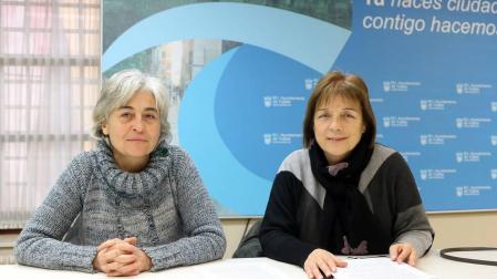 De izda. a dcha., Eva Calleja y Patrizia Lorente, integrantes de Ariz.