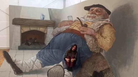 La pintura en tres dimensiones llega al centro de Pamplona