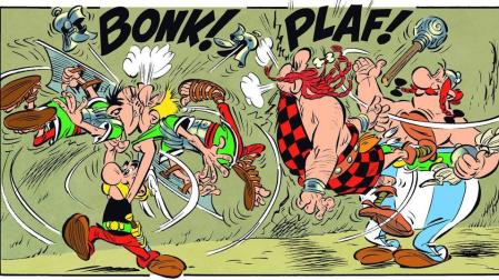 Una viñeta de 'Astérix y Obélix'.