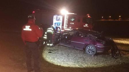 Una mujer herida grave en un accidente en Legaria