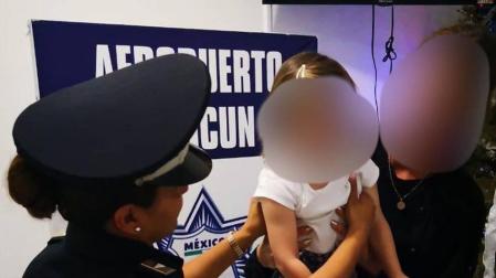 Rescatan en el aeropuerto de Cancún a una niña española secuestrada