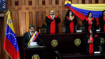Nicolás Maduro, en su segunda toma de posesión como presidente de Venezuela.