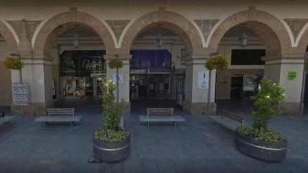 Administración de lotería ubicada en la Plaza de los Fueros, 5, de Tudela.