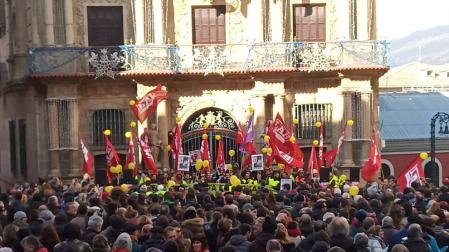 Manifestación de LAB por la situación en Huerta de Peralta.