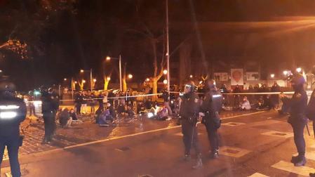 Cortan la cuesta de Labrit en apoyo al Gaztetxe Maravillas