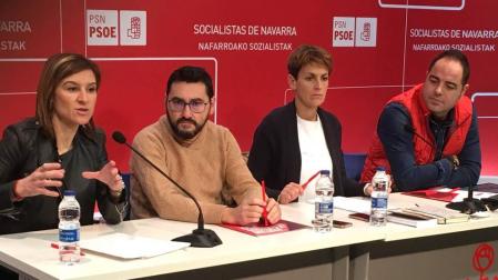 Imagen del Consejo Municipal del PSN este sábado, con María Chivite, segunda por la derecha.