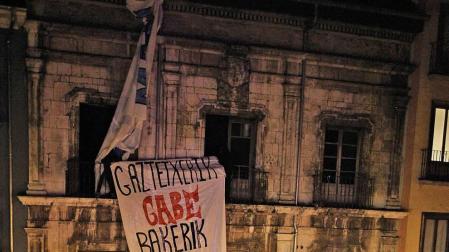 La manifestación por el gaztetxe acaba con una tercera okupación de Rozalejo