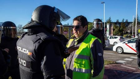 Retenciones en el centro de Madrid por la marcha de taxistas