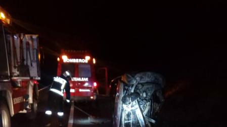 Un herido tras salirse de la vía en la ronda a su paso por Arre