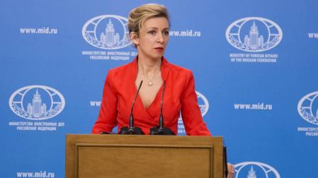 María Zajárova, la portavoz del Ministerio de Exteriores ruso