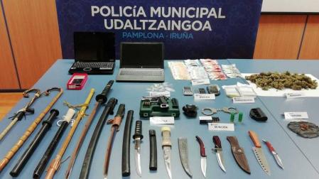 La Policía Municipal desmantela dos puntos de venta de droga en Pamplona