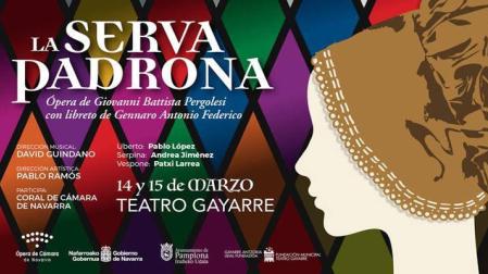 Cartel de la ópera 'La serva padrona'.