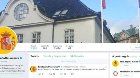 La Embajada de España en Dinamarca anuncia en Twitter las elecciones quince minutos antes que Sánchez