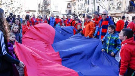 Imágenes de los aficionados rojillos en Soria, antes del partido contra el Numancia.
