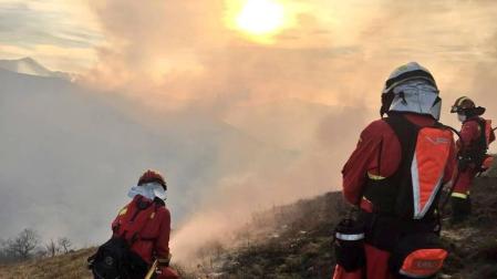 Incendio forestal en Cantabria