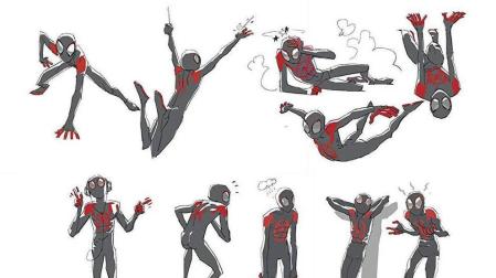 Detalles de dibujos de Spiderman creados por Jesús Alonso Iglesias para la película 'Spider-Man: Un nuevo universo'.