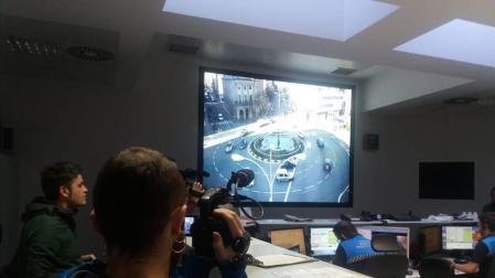 Nuevo sistema multipantalla del Centro de Coordinación Operativa de Policía Municipal de Pamplona