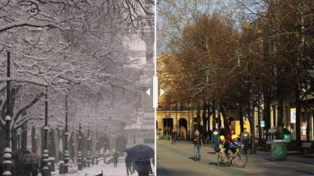 El paseo de Sarasate de Pamplona en 2018 y 2019.