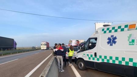 Dieciséis heridos en un accidente en la frontera de Portugal con Badajoz