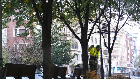 Fuertes vientos en Pamplona