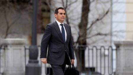 El ex secretario de Estado de Seguridad José Antonio Nieto, a su llegada este lunes al Tribunal Supremo donde declara como testigo en el juicio del "procés".