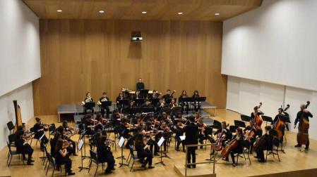 Un ensayo en la Ciudad de la Música.
