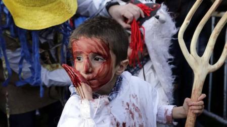 Las fotografías del Carnaval de Alsasua de este martes.