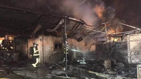 Un incendio en una zona de chabolas en Navalcarnero deja 14 heridos