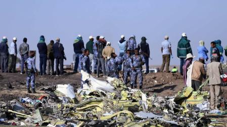 Recuperan la caja negra del avión que se estrelló en Etiopía