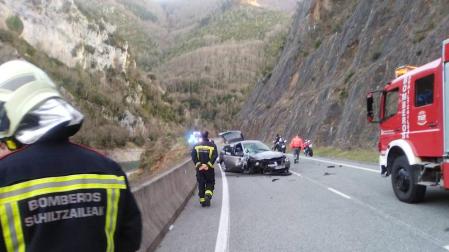 Accidente mortal junto al pantano de Itoiz.