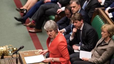 Theresa May, tras la votación.