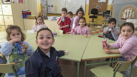 Alumnado del colegio Virgen de la Cerca de Andosilla.