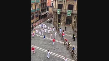 Vídeo del encierro simulado en Pamplona por la película Line Walker II