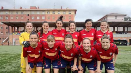 Once titular de Osasuna ayer en el campo del San Ignacio.