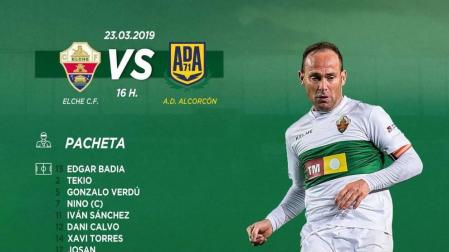 La afición del Elche homenajea al exrojillo Nino por sus 400 partidos con el club