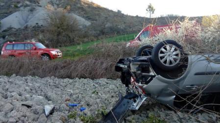 Un herido grave en un accidente de tráfico en la NA-150
