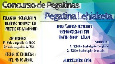 Nueva edición del concurso de pegatinas sobre igualdad y buenos tratos en fiestas